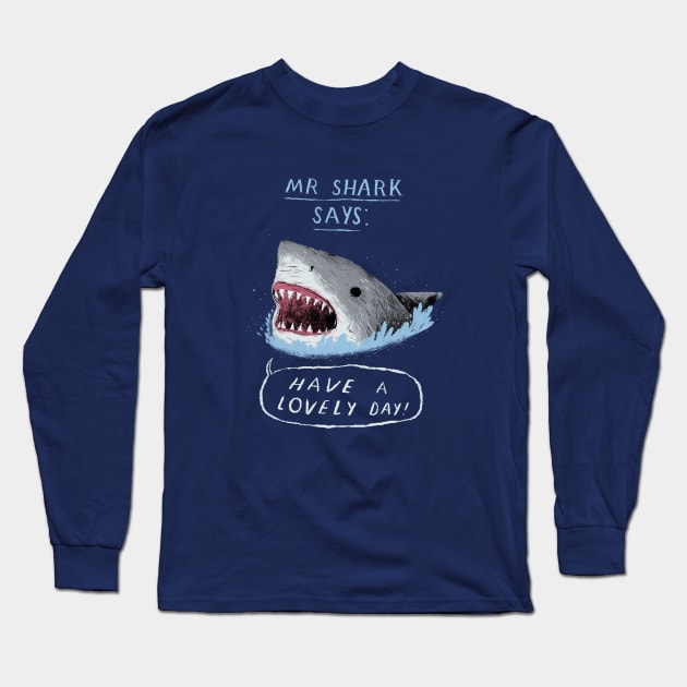 mr shark Long Sleeve T-Shirt by Louisros